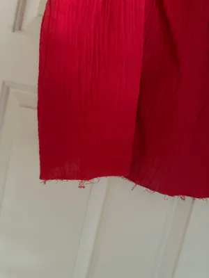 New In Solid Red Crop Top & Pants Set Size L thumbnail 4