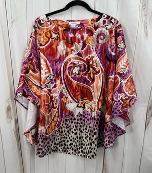 Chicos Women’s Large/XL Batwing Patterned Blouse Top thumbnail 1