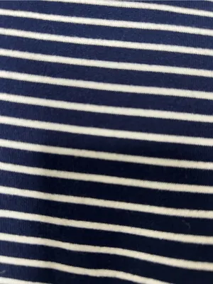 Hilary Radley Striped Navy and White Tie-Waist Dress with Pockets Size Large thumbnail 4