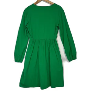 NWT Womens Wrap Dress Green Midi‎ Pockets Minimalist Classic Career Party Sz XL thumbnail 3