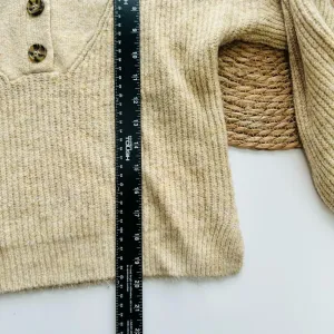 A.N.A Beige‎ Henley Oversized Knit Sweater Size XS thumbnail 5