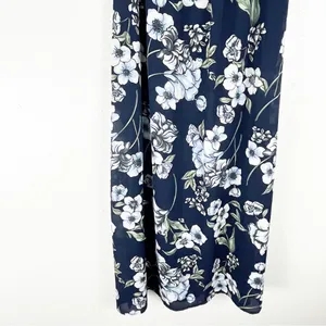 ALTAR’D STATE Blue Floral Smocked Bodice On/Off Shoulders Side Split Dress Small thumbnail 11