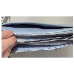 Steve Madden Brivers Wristlet Light Blue Vegan Leather Zip Around‎ Clutch Wallet thumbnail 4