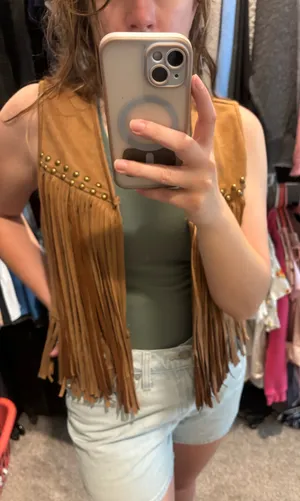 Fringe vest Brown thumbnail 1