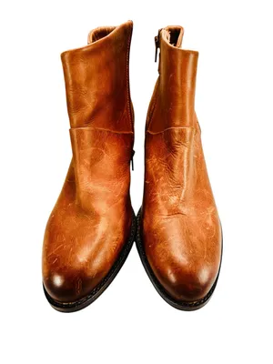 Earth Women’s Size 9.5 West Riverton Tan Brown Leather Buckle Zip Ankle Boots thumbnail 2