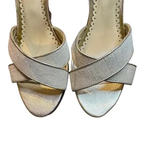 Lilly Pulitzer Shoes Womens Size 9.5 Gold Wedge Strappy Sandals‎ Ankle Strap thumbnail 2