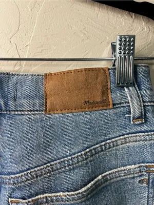 Madewell 90s Straight High Rise Jeans Rondell Wash Crease Edition Denim thumbnail 10