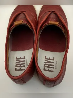 Frye Maya Cvo Leather Slip On Sneaker Shoe Burgundy Red‎ Maroon Casual Comfort 7 thumbnail 5