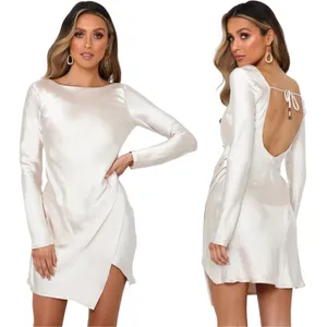 Hello Molly Expressed Permission Mini Dress Women's XS 2 Champagne Satin NWT thumbnail 3