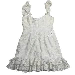 Bardot Adira Lace Mini Dress Orchid White Cream Ruffle Cocktail Party Sz M US 6 thumbnail 8