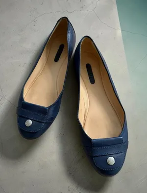 LONGCHAMP Navy Blue Leather Logo Flats Size 36 / US 6 thumbnail 1