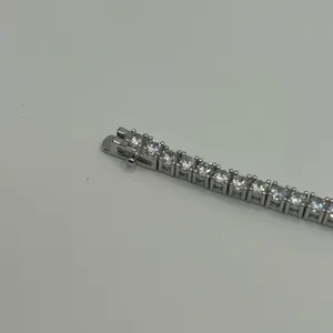 Kay Jewelers Moissanite Tennis Bracelet Gold 3mm 7 Inch Brand New VVS1 Crazy Shine No Pass thumbnail 5