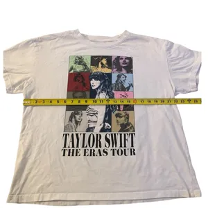 Taylor Swift The Eras Tour T-Shirt XL White 2023 Concert Merch‎ Swiftie Y2k thumbnail 6