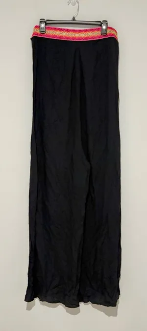 RusttyDustty Aztec trim strapless wide leg‎ jumpsuit black size medium thumbnail 1