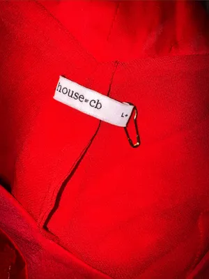 NEW House of CB Anastelle Bead Embellished Satin Mermaid red Gown Sz L+ XL thumbnail 9