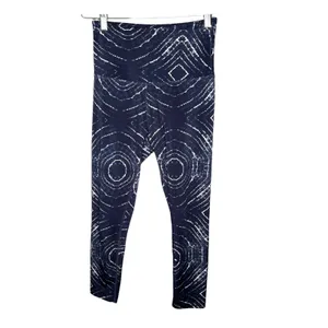 Beyond Yoga Lux High Waist Leggings Ripple Effect Blue shibori print size small thumbnail 3