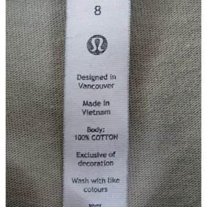 Lululemon Heavyweight Cotton T-Shirt Gradiating Grid Raw Linen Multi Size 8 thumbnail 9