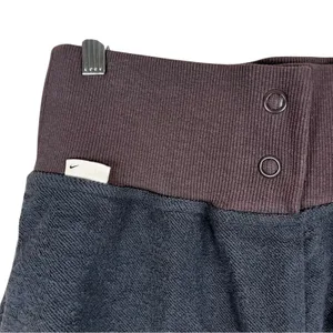 NWT Nike Reverse French Terry Baggy Shorts Black Brown High Rise Athleisure Sz M thumbnail 3