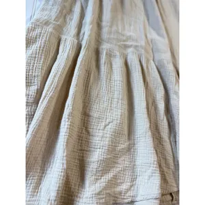 Rachel Pally Gauze Cecelia Dress XL Sand Beige Tiered Midi Balloon Sleeve V-Neck thumbnail 3