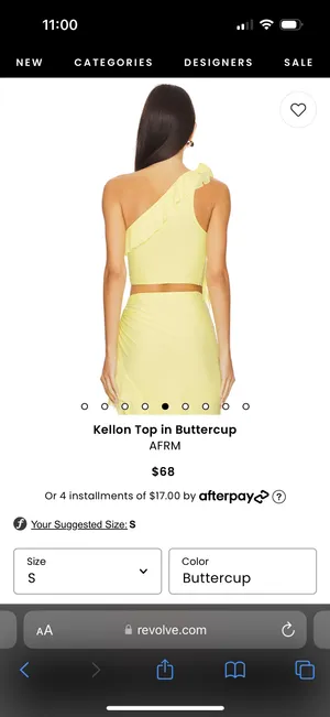AFRM Top & Skirt In Buttercup thumbnail 3