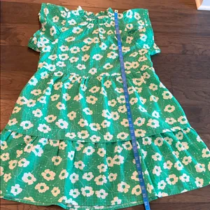 THML Floral Flutter Sleeve Dress Sz M thumbnail 7