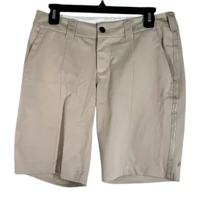 Lululemon Club Shorts 8 classic mid-rise Bermuda beige Golf Stretch Activewear thumbnail 2