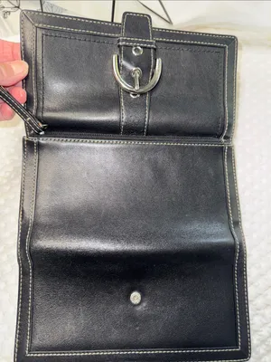 Coach Black Leather Buckle Continental Wallet- Vintage thumbnail 7