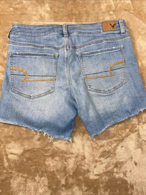 American Eagle Outfitters Faded Blue Denim Cutoff Shorts thumbnail 4