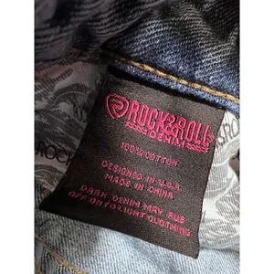 Rock & Roll‎ Denim High Rise Flare Distressed Light Wash Jeans 29x34 Split Hem thumbnail 5