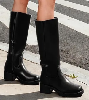 Amazon DREAM PAIRS Women's Square Toe Platform Chunky Block Heel Knee High Riding Boots thumbnail 7