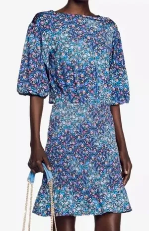 SANDRO - Spinelle Floral Print Cutout Back Dress‎ thumbnail 1