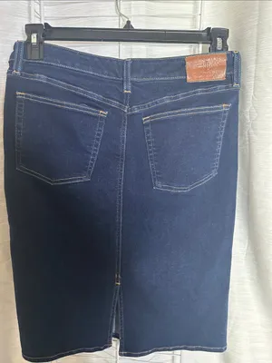 Ralph Lauren Dark Blue Denim Pencil Skirt thumbnail 4