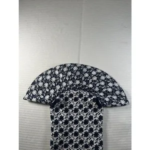 Club Monaco Rowlen Floral Off-Shoulder Top Womens Size XS Navy Blue White Knit thumbnail 11
