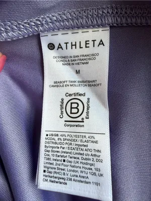 Athleta Seasoft Tank Sweatshirt Dusk Purple Lavender Size Medium Sleeveless Top thumbnail 5