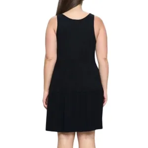 Yelete Bohemian Bella Sleeveless Layered Dress in Black, Size 3XL thumbnail 2