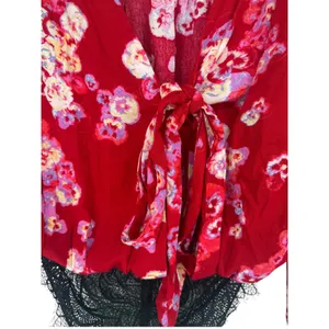 NWT Free People Intimately Forties Feels Floral Tie Front Lace Bodysuit Size Med thumbnail 8