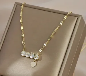 Love Heart Necklace Gold thumbnail 2