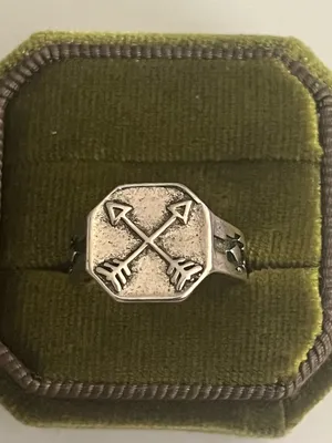 Classic Style Double Arrow w/ Intricate Details Stainless Steel Silver Ring S 6 thumbnail 1