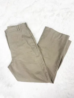 Banana Republic High-Rise Modern Straight Wool Pants Size 8 Khaki thumbnail 5