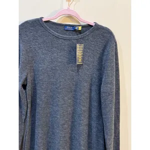 Polo Ralph Lauren Dress Womens Gray Boucle Wool Blend Knit Sheath Long Sleeve thumbnail 6