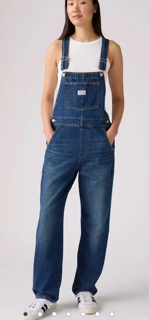 Levi’s Vintage Denim Women's Overalls Dark Wash Size Large New thumbnail 1