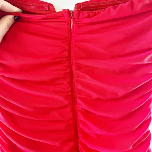 Hello Molly Blossoming Romance Strapless Ruched Cutout Mini Dress Red 6 thumbnail 6