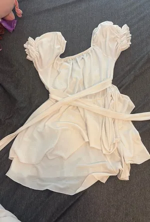 Triple Seven White Tie Back Romper Dress thumbnail 1