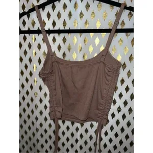 Y2K rhinestone butterfly brown strappy crop top full tilt size S thumbnail 4