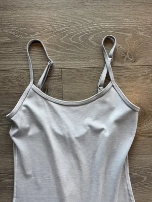 Aritzia Slim Spaghetti-Strap Jumpsuit in Light Gray thumbnail 7