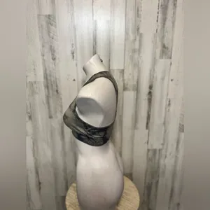 Gray marble print sports bra Gray Size M thumbnail 8
