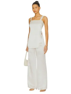 Amanda Uprichard Mariko Top in Ivory Small New Womens Sleeveless Tank Tunic thumbnail 5