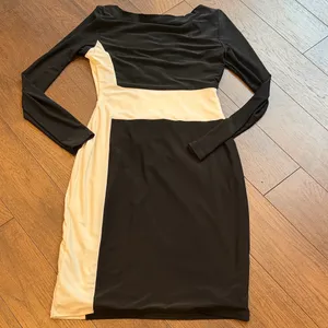 Ralph Lauren Black and White Long Sleeve Dress Size 4 C5-042 thumbnail 7