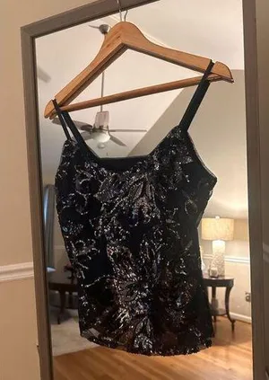 White House Black Market NWT Sequins Formal Cami Size XS/ Holiday/Cocktail/Party thumbnail 1