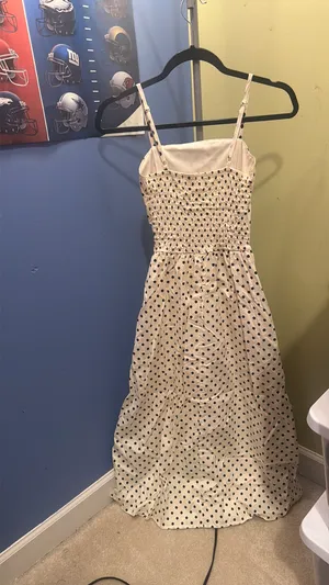 Polka dot maxi dress White Size XS thumbnail 4